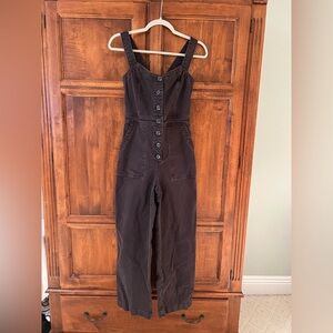 La Vie Rebecca Taylor Gray/Black Denim Jumper | Size S | Button Front | Like New